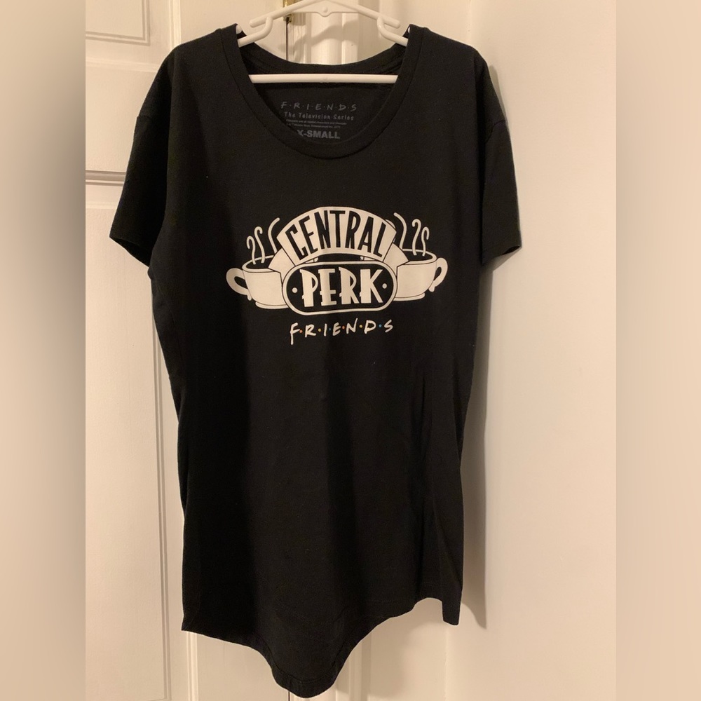 FRIENDS The Television Series Central Perk T-Shirt Tee Black XS